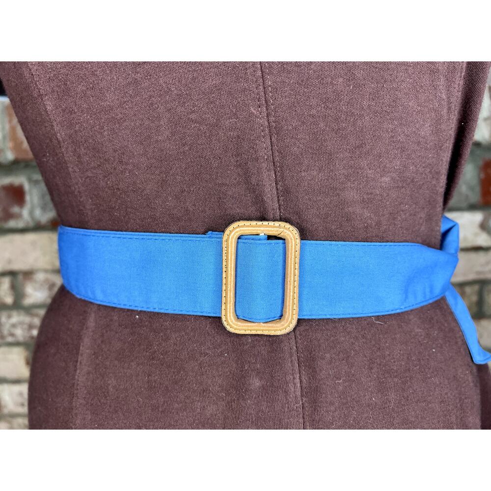 cinch belt cloth blue